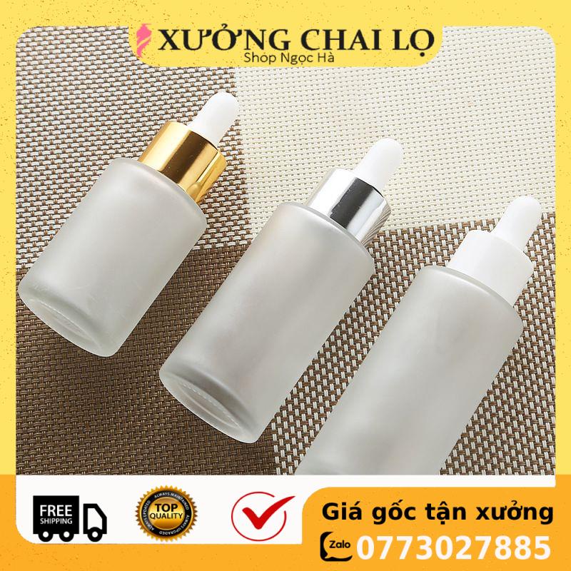 Lọ Chiết Serum ❤ GIÁ RẺ NHẤT ❤ [20ml,30ml,50ml] Lọ chiết tinh dầu Thủy tinh mờ Vai ngang đựng serum , phụ kiện du lịch