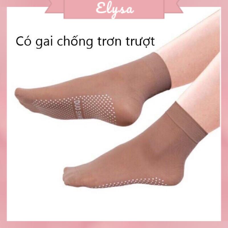 Set 10 đôi Tất da chân siêu dai có chông trơn cho nữ