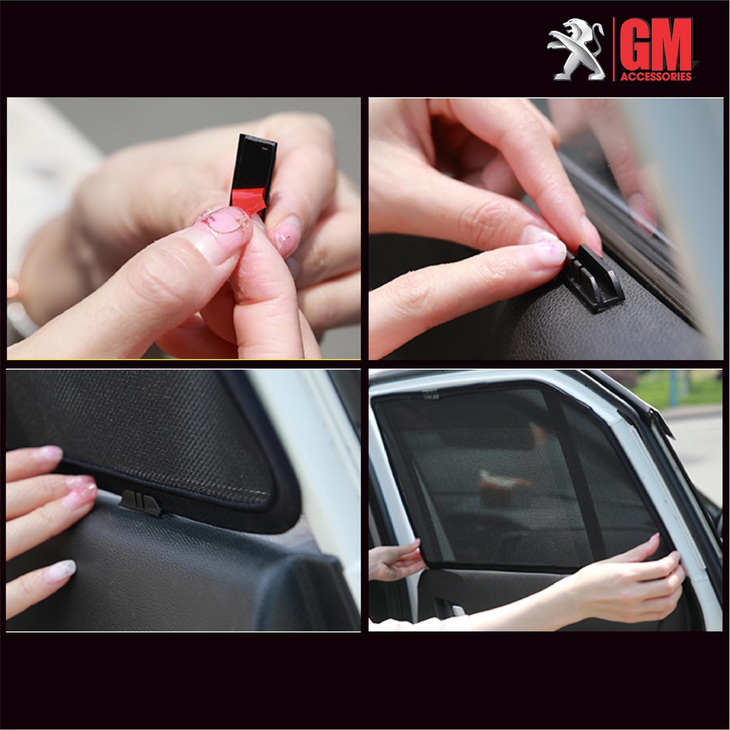 Rèm Che Nắng Peugeot chóng tia UV Phụ kiện Peugeot, Tấm che nắng cánh cửa Peugeot, che nắng thân xe Peugeot
