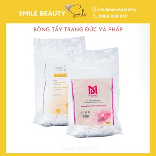 Bông tẩy trang mềm mịn Tetra Pháp 600 miếng và Đức mizido 500 miếng
