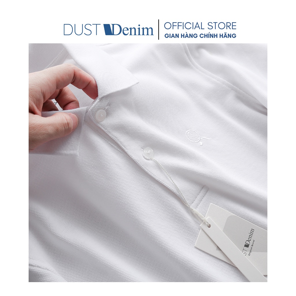 Áo thun Polo nam cổ bẻ DUST DENIM chất vải cotton dệt hạt gạo, thoáng khí, co giãn tốt