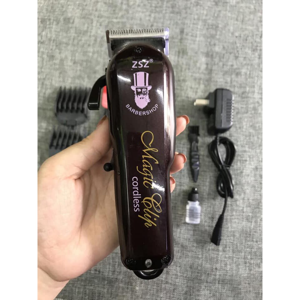 Tông đơ cắt tóc không dây chuyên nghiệp Barber Magic Clip ZSZ - Lưỡi Kép