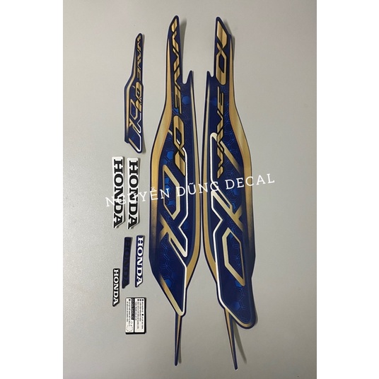 Nguyên bộ tem  Wave anpha màu xanh dương đời 2020-21_ Nguyễn Dũng Decal