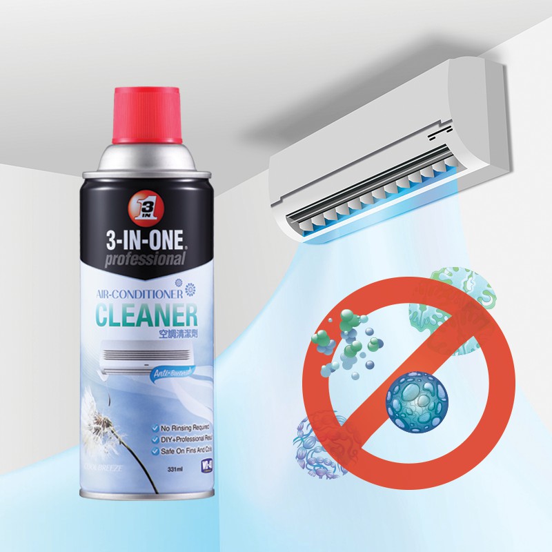 Chai Xịt Làm Sạch Máy Lạnh WD-40 3 In 1 Professional Air Conditioner Cleaner 85149 331ml - HIBUSHOP