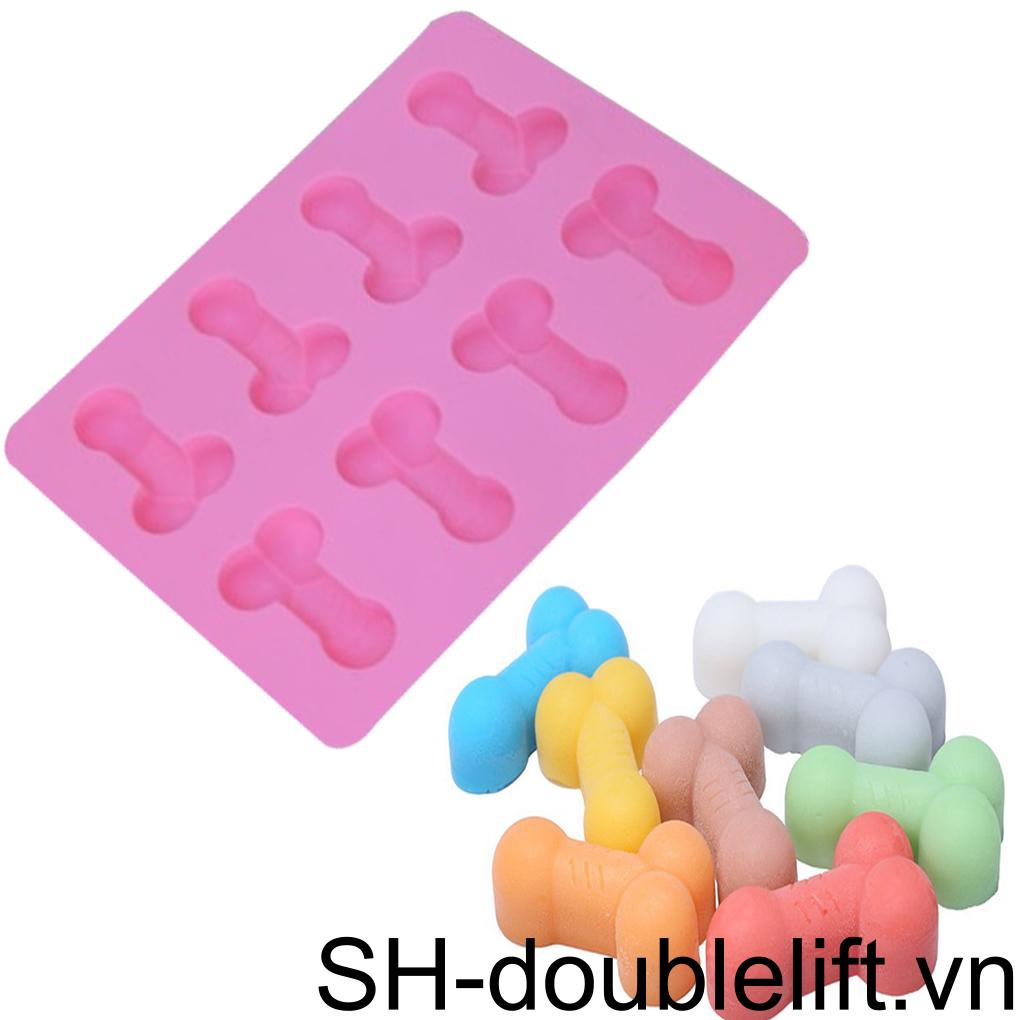 Khuôn Silicone 8 Ngăn Làm Bánh Kẹo DIY Tiện Dụng