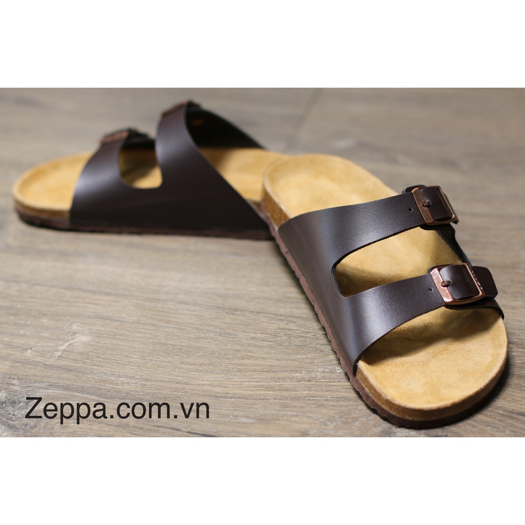 ZEPPA - Gian Hàng Chính Hãng - Dép đế trấu da PU nam &amp; nữ - Màu nâu - (Size: 35-42) PU21