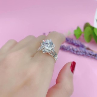Nhẫn kim tiền đá cao bạc ta - nhẫn đủ size