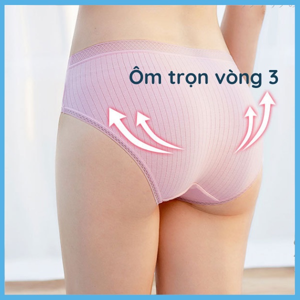 Quần Lót Bầu| Quần Lót Sau Sinh| Vải Cotton| Đáy Kháng Khuẩn| Viền Ren| Thoáng Khí  Thấm Hút| Hàng Trung Quốc| Q04