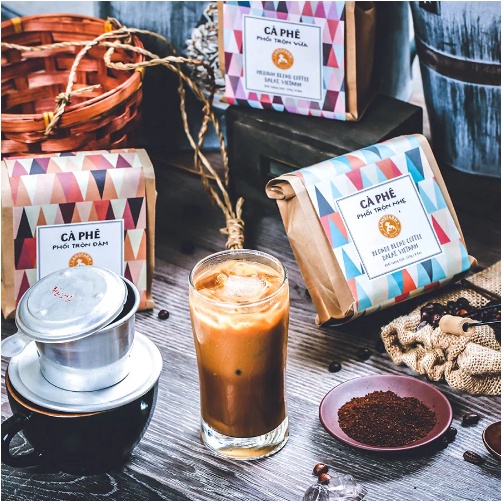 Cà phê phối trộn L'angfarm, 250g, bịch thơm ngon đậm đà