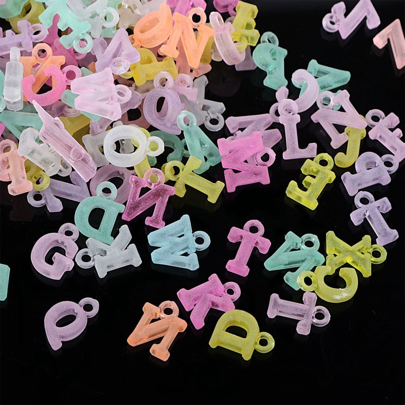 Túi Hạt Nhựa Hình Chữ Cái Màu Sắc Kẹo Ngọt Kích Thước 5-15mm Dùng Làm Trang Sức DIY