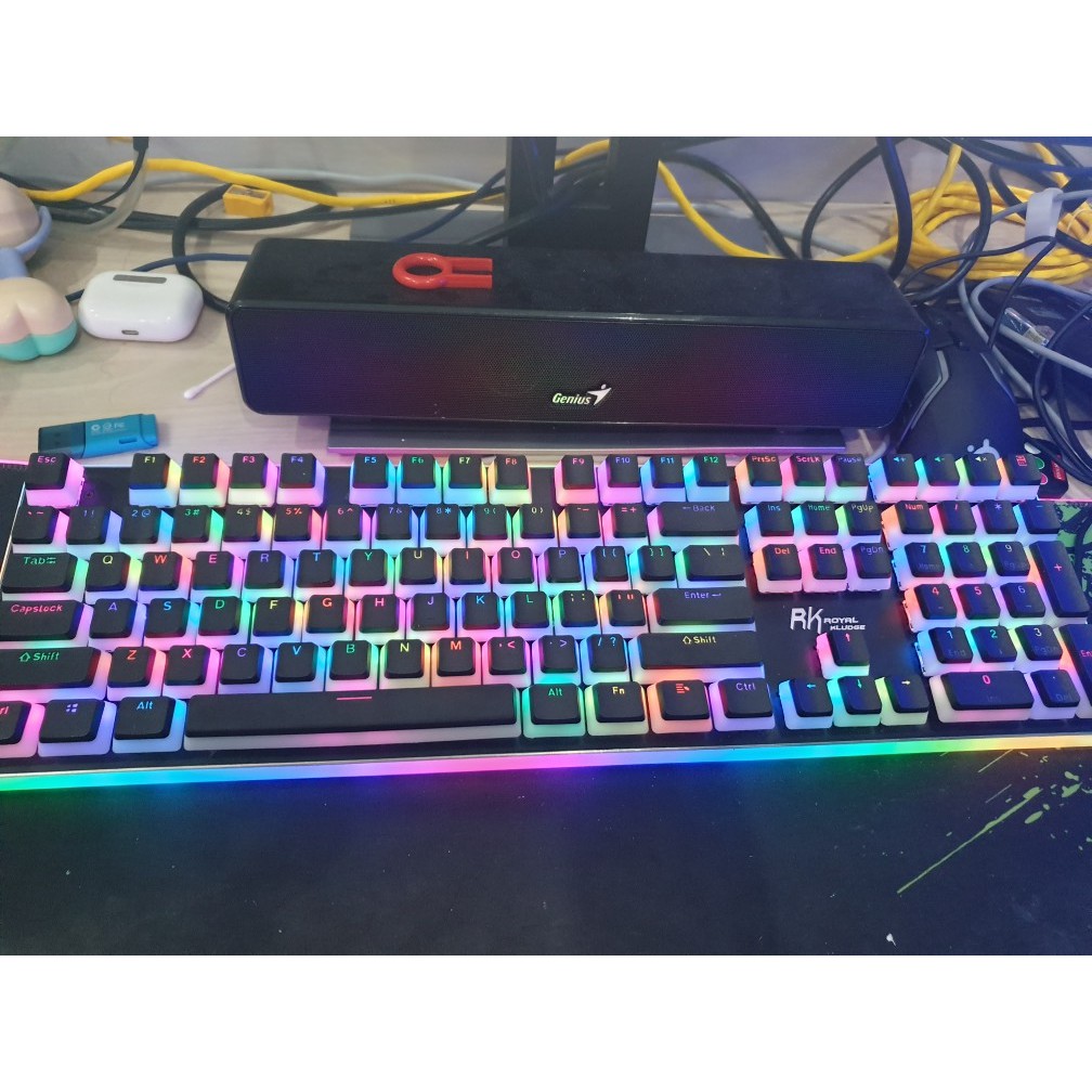 Keycap PBT pudding nút bàn phím cơ xuyên led nhiều màu phù hợp các loại bàn phím phổ thông, Corsair, Razer...