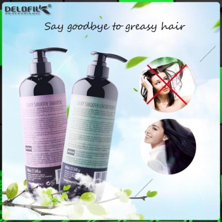 DẦU GỘI DẦU XẢ DƯỠNG ẨM PHỤC HỒI DELOFIL-MỀM MƯỢT CHỐNG GÀU Arganoil Protein 800ml | BigBuy360 - bigbuy360.vn