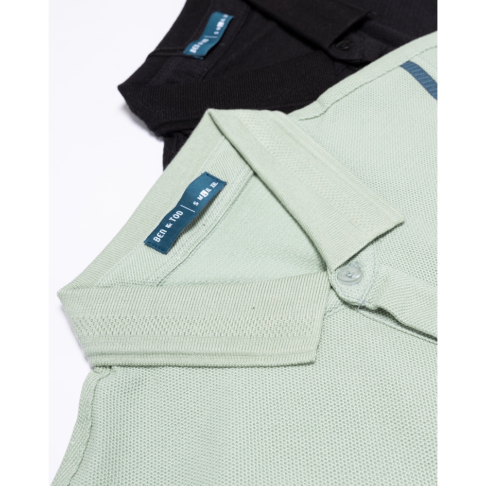 Áo polo nam có cổ BEN &amp; TOD R1300BB110 vải thun cotton, nam tính, chỉnh chu, sang trọng, trẻ trung