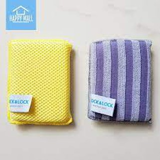 Miếng rửa chén Lock&Lock Microfiber WEL028Y (màu vàng)