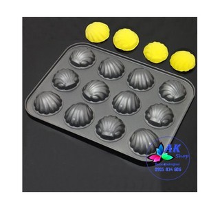 2412.129 khay nhôm nướng bánh cupcake sò - 12 ô