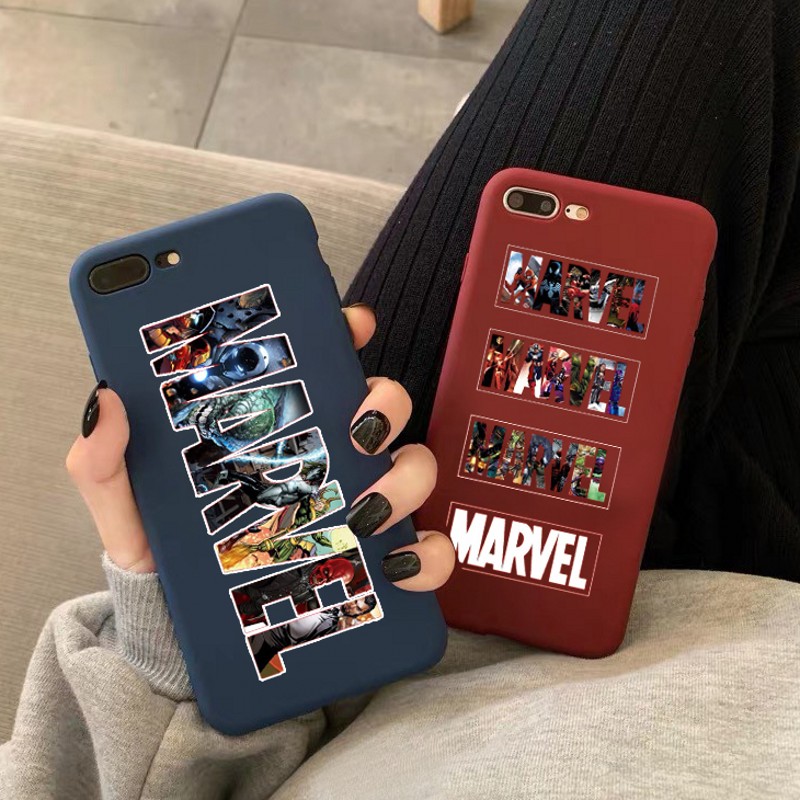 Ốp Lưng Silicone Mềm Phong Cách Marvel Cho Apple Iphone 12 12pro 12max 12pro Max 11pro 11 11promax Iphone 5 5s Se 6 6s Se2 7 7plus 8 8plus Iphone X Xr Xsmax