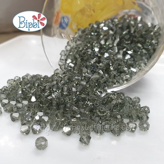 Pha lê Tiệp nón 4mm xám khói