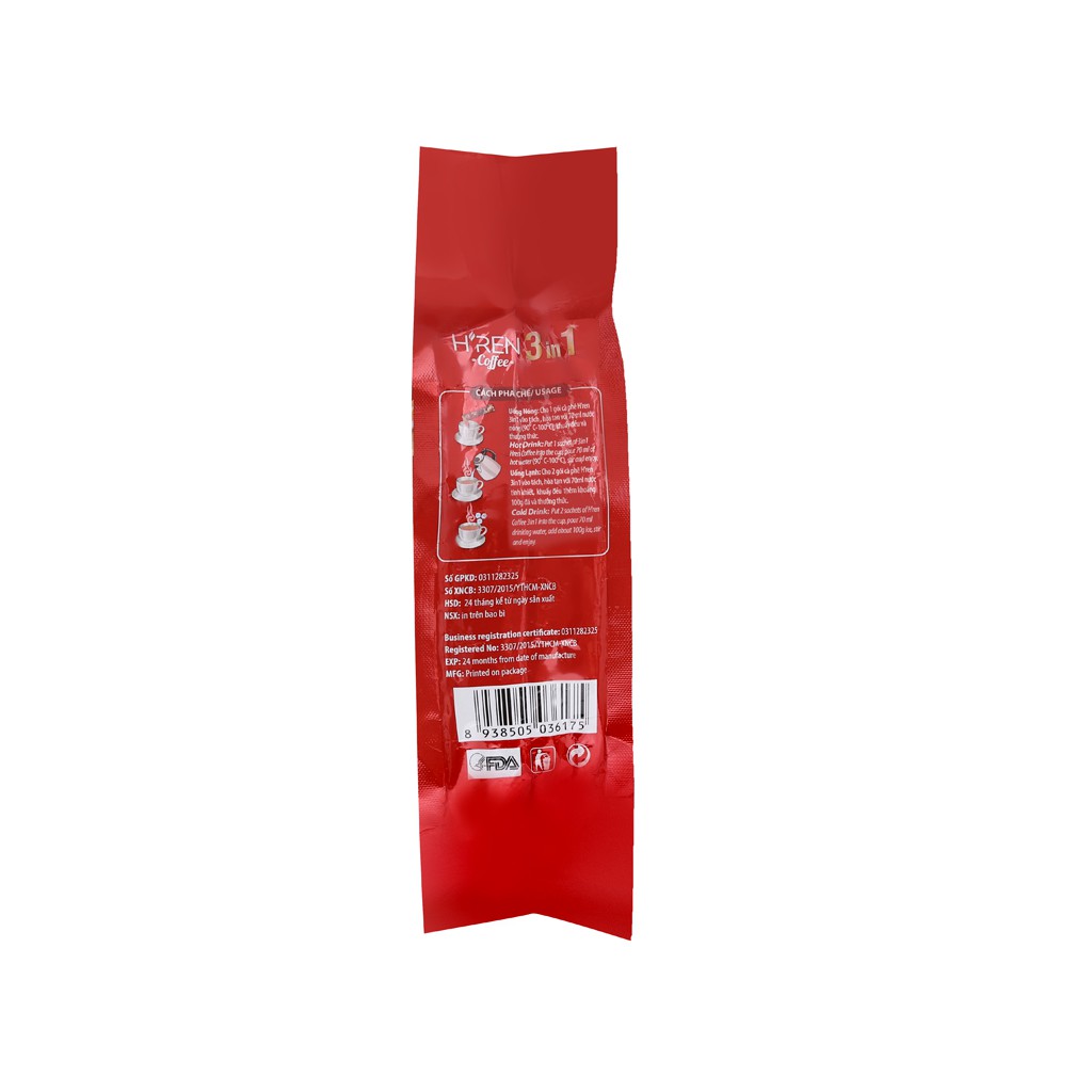 Cà phê sữa H&quot;ren 3 in 1 408g