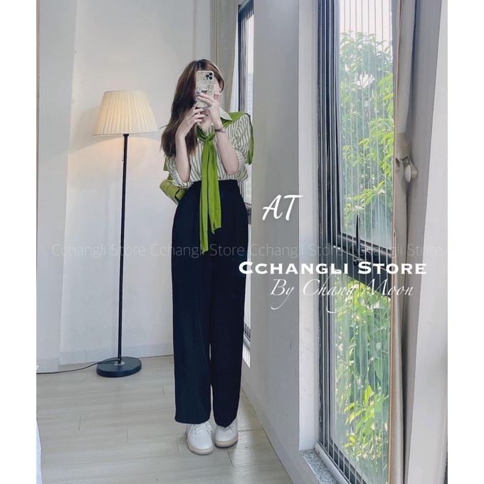 Áo Sơ Mi Thuỷ Thủ Phối Khăn Len Hàng Quảng Châu Cao Cấp