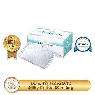 Bông tẩy trang dhc silky cotton 80 miếng - bon91