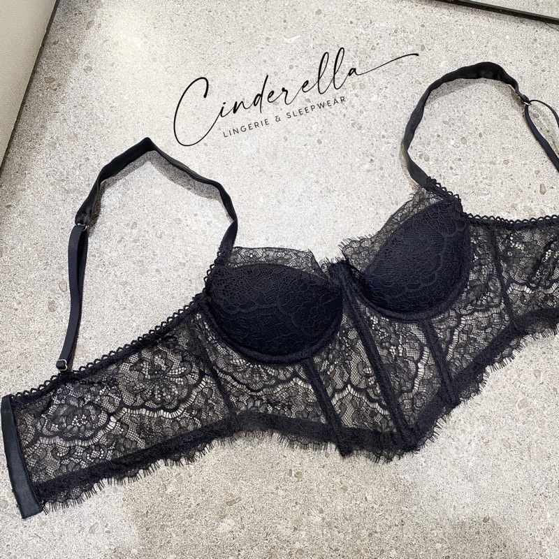 Áo lót Corset dây lụa ren mềm có gọng nẹp cao cấp , mút mỏng nhét khe