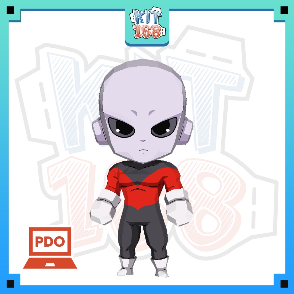 Mô hình giấy Anime Game Chibi Jiren - Dragon Ball