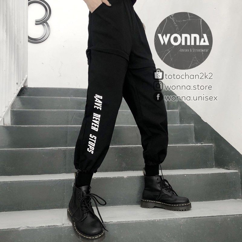 (CÓ SẴN) (KÈM ẢNH THẬT) Quần jogger xẻ khóa rách hở đùi nam nữ zipper unisex ulzzang Hàn Quốc street style pant