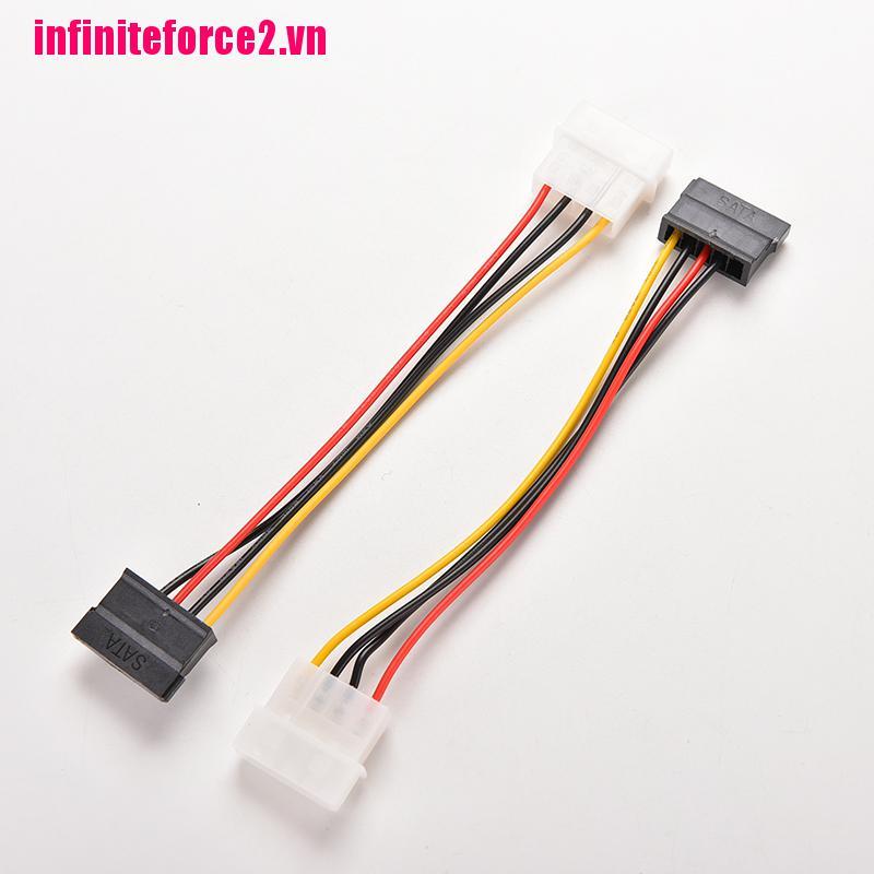 1 Dây Cáp Chuyển Đổi Nguồn 4 Pin Ide Molex Sang 15-pin Serial Ata Sata