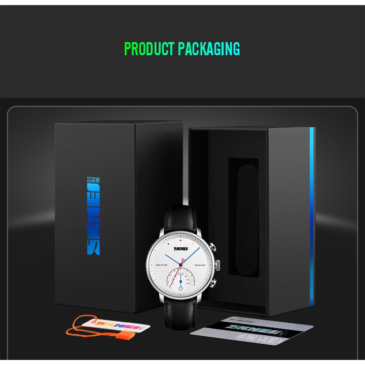 Đồng Hồ Quartz SKMEI 1399 Dây Da Chống Thấm Nước Cho Nam | BigBuy360 - bigbuy360.vn
