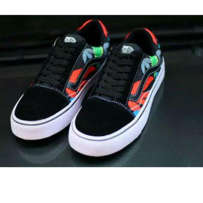 Giày Thể Thao Vans F0e Họa Tiết Hoa Cá Tính Cho Nam