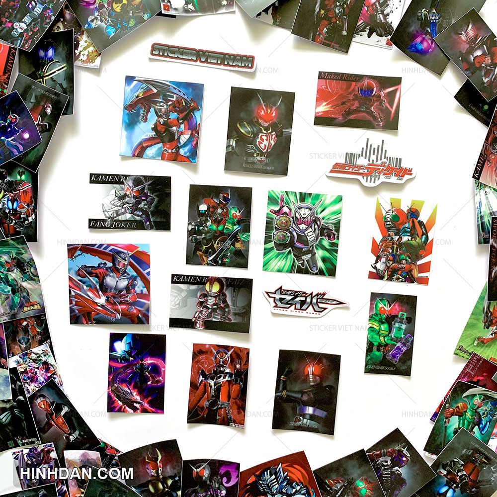 KAMEN RIDER sticker chống nước dán nón bảo hiểm, dán laptop, dán đàn guitar, dán vali