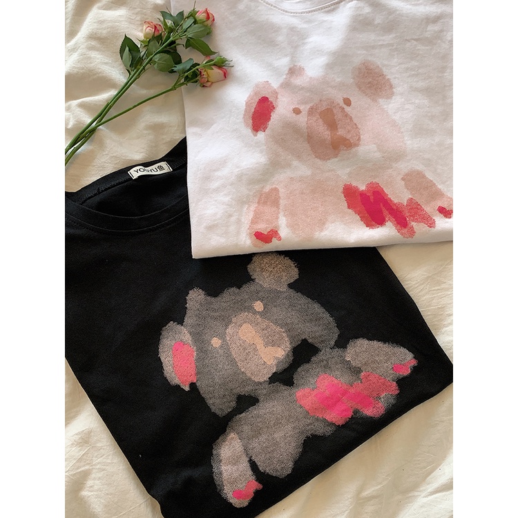 NRVP Áo Thun Nữ Tay Ngắn In Hình Phong Cách Hàn Quốc Thời Trang Mùa Hè 2022