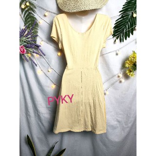 🌺DTB189011543 ĐẦM XÒE CỘT NƠ VÀNG🌺