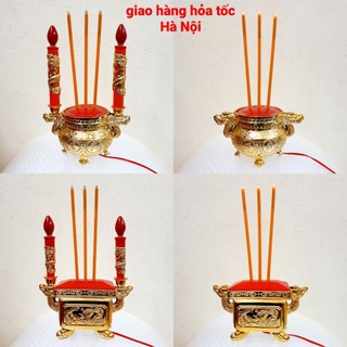 Lư hương điện, có sẵn nhang điện tử, dùng thay cho lư hương đốt. An toàn thân thiện môi trường, nhiều kích cỡ.