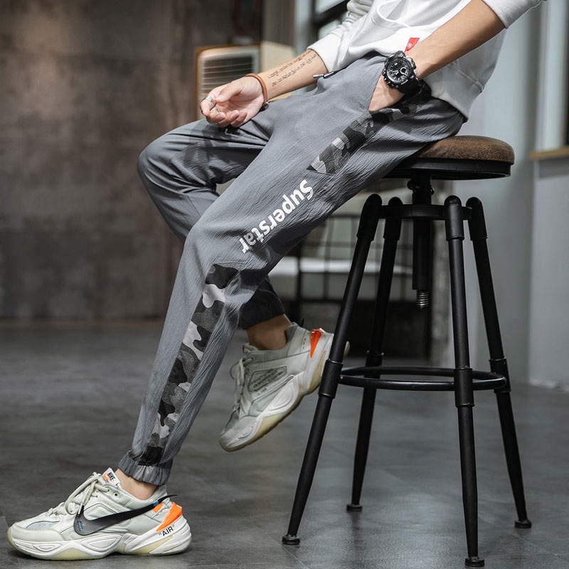 Quần Dài Thể Thao Dáng Rộng Thoáng Khí Nhanh Khô Thời Trang Mùa Hè Cho Nam