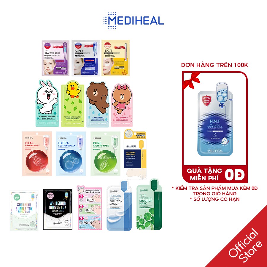 [Mã FMCGMALL -8% đơn 250K] Mặt Nạ Mediheal Tổng Hợp Mẫu Mới 2021 20ml