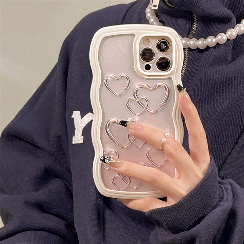 Ốp Điện Thoại Silicone Mềm Trong Suốt Viền Kim Loại Chống Sốc Chống Nước Cho iPhone
