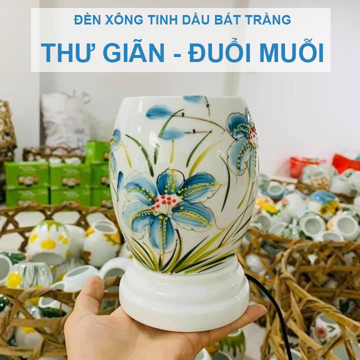 Đèn Bát tràng cao cấp ngẫu nhiên, Size To, Đuổi muỗi , khử mùi , thư giãn