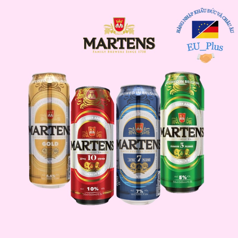 [BIA BỈ] Bia marten bỉ 500ml 5 độ, 6.5 độ, 7 độ, 8.5 độ, 12 độ - độ đậm - 1 lon 500ml