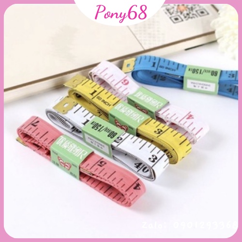 Thước dây đo mềm 1.5m nhiều màu ngẫu nhiên PONY68