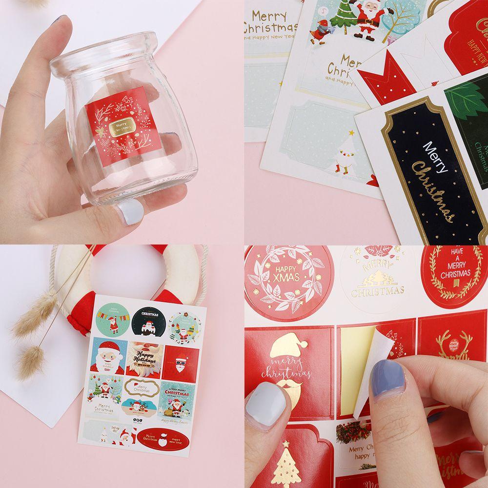 LONTIME Set 24 Sticker Dán Trang Trí Giáng Sinh