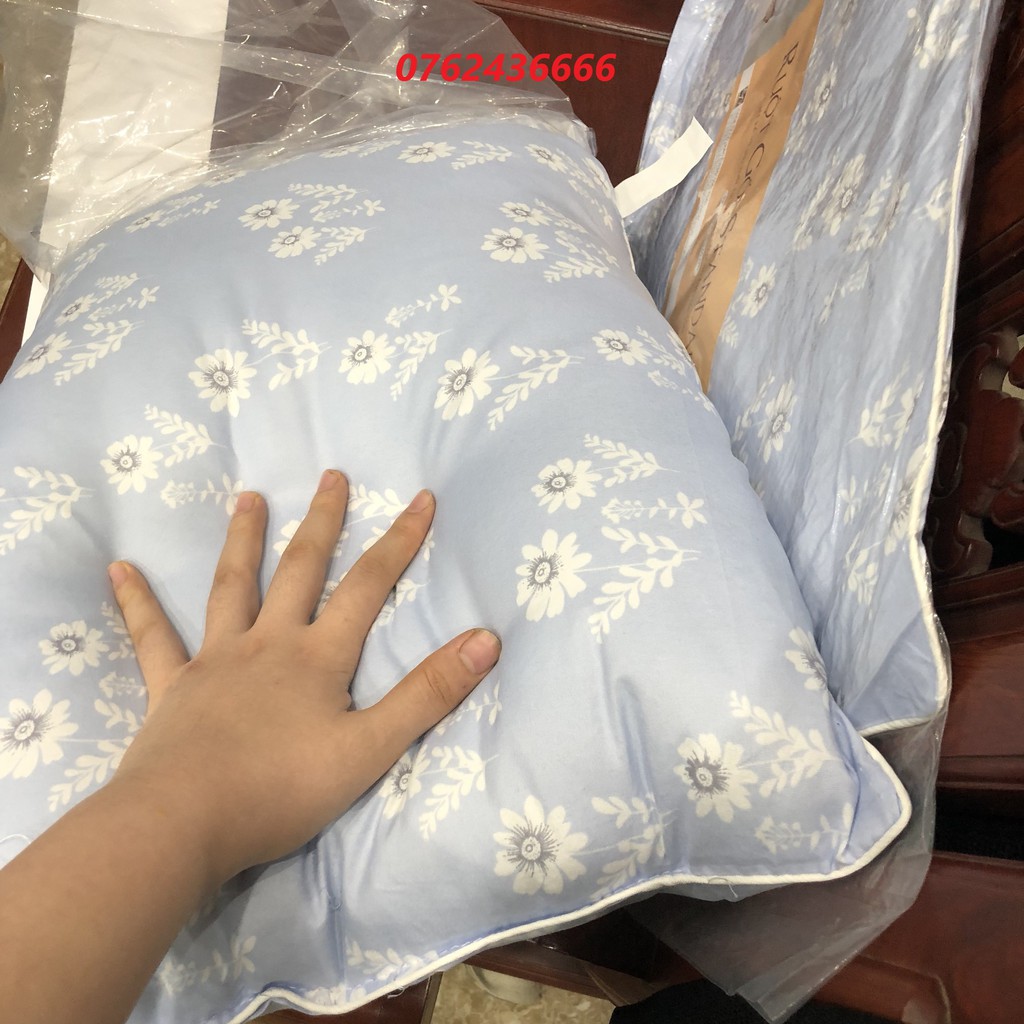 Gối hoa nhí ép hơi hàng cao cấp 45x65cm