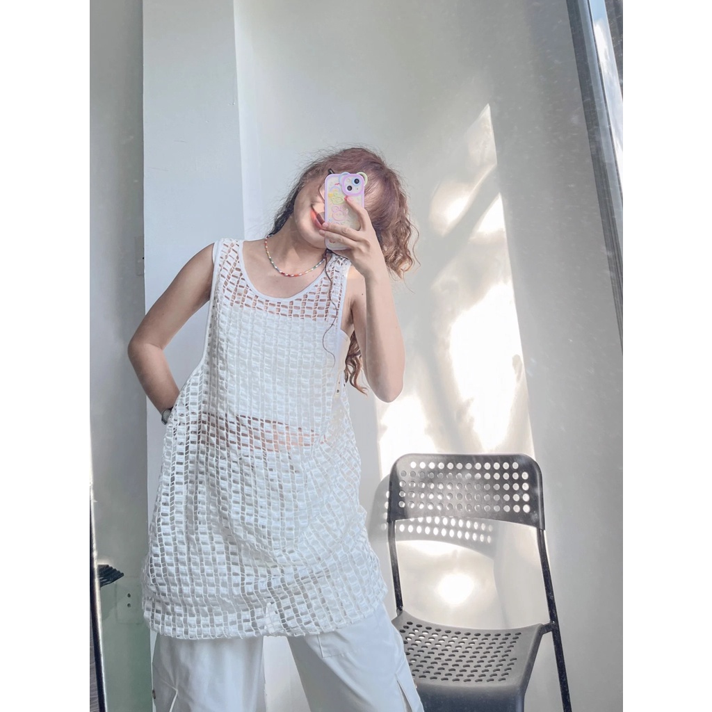 Crochet Tanktop - Áo tanktop vải lưới quyến rũ Remmus cho nữ