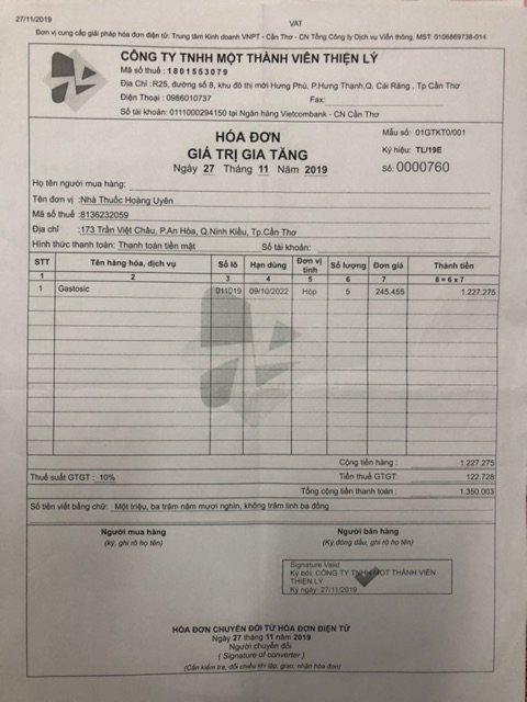 [Tích điểm 8 tặng 1] Gastosic - giảm trào ngược dạ dày thực quản