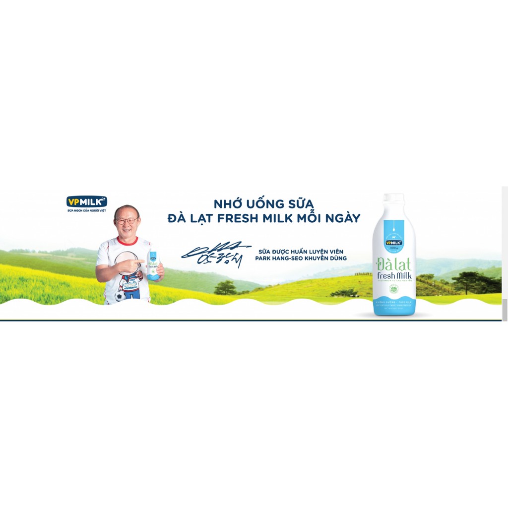 [INBOX TRƯỚC KHI MUA HÀNG] Sữa Tươi Thanh Trùng VPMilk Đà Lạt Fresh Milk - Không Đường 950ml, Sữa Bò Tươi Nguyên Chất