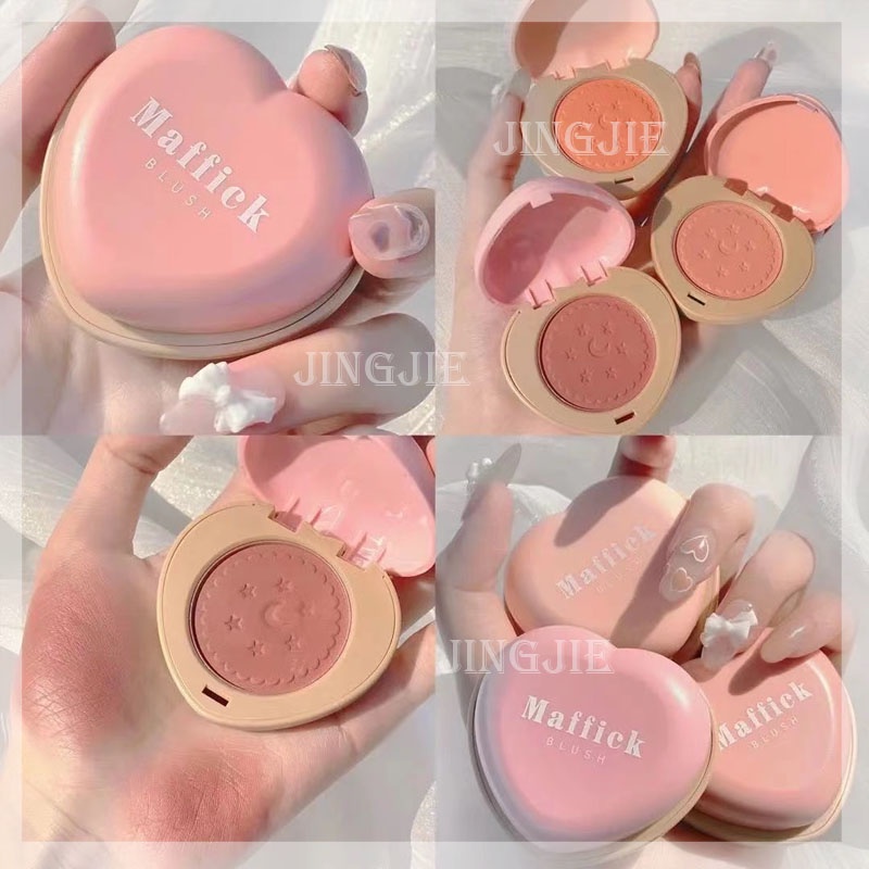 Phấn má hồng MAFFICK 3 màu sắc tự nhiên lấp lánh