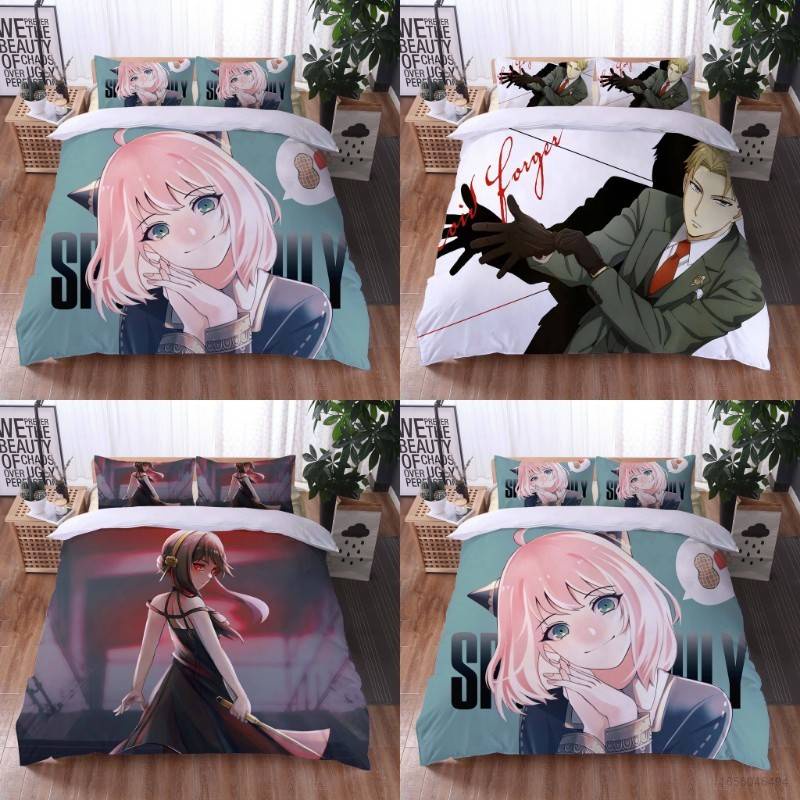 Bộ Chăn Ga Và Vỏ Gối 3 Trong 1 Thoải Mái 3 Trong 1 Họa Tiết Anime SPY X FAMILY Loid