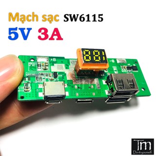Mạch Sạc Dự Phòng 5V 3A Chip SW6115
