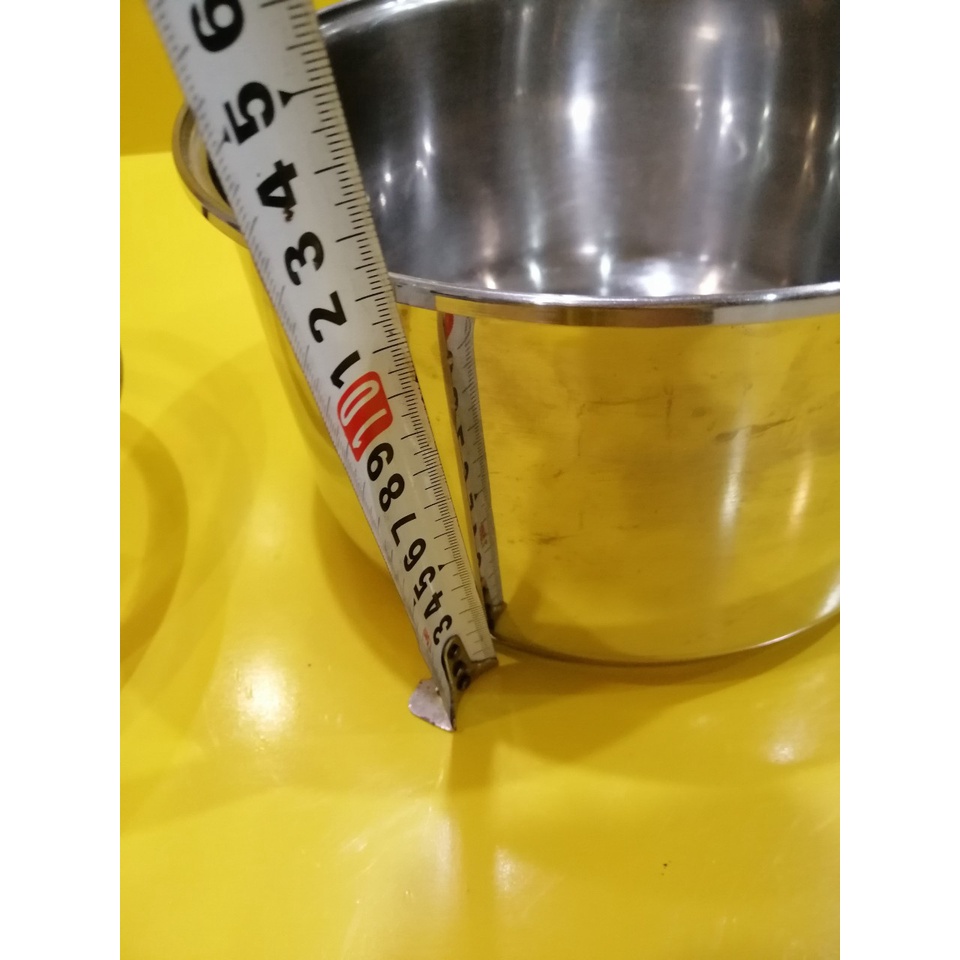 Thố inox nội địa Nhật, size 21cm, cao 12cm (mã 950), Dùng được bếp từ