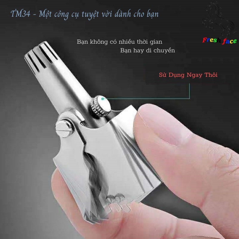 Dụng Cụ Cắt Tỉa Lông Mũi FS34 Bằng Thép Không Gỉ An Toàn Nhanh Gọn